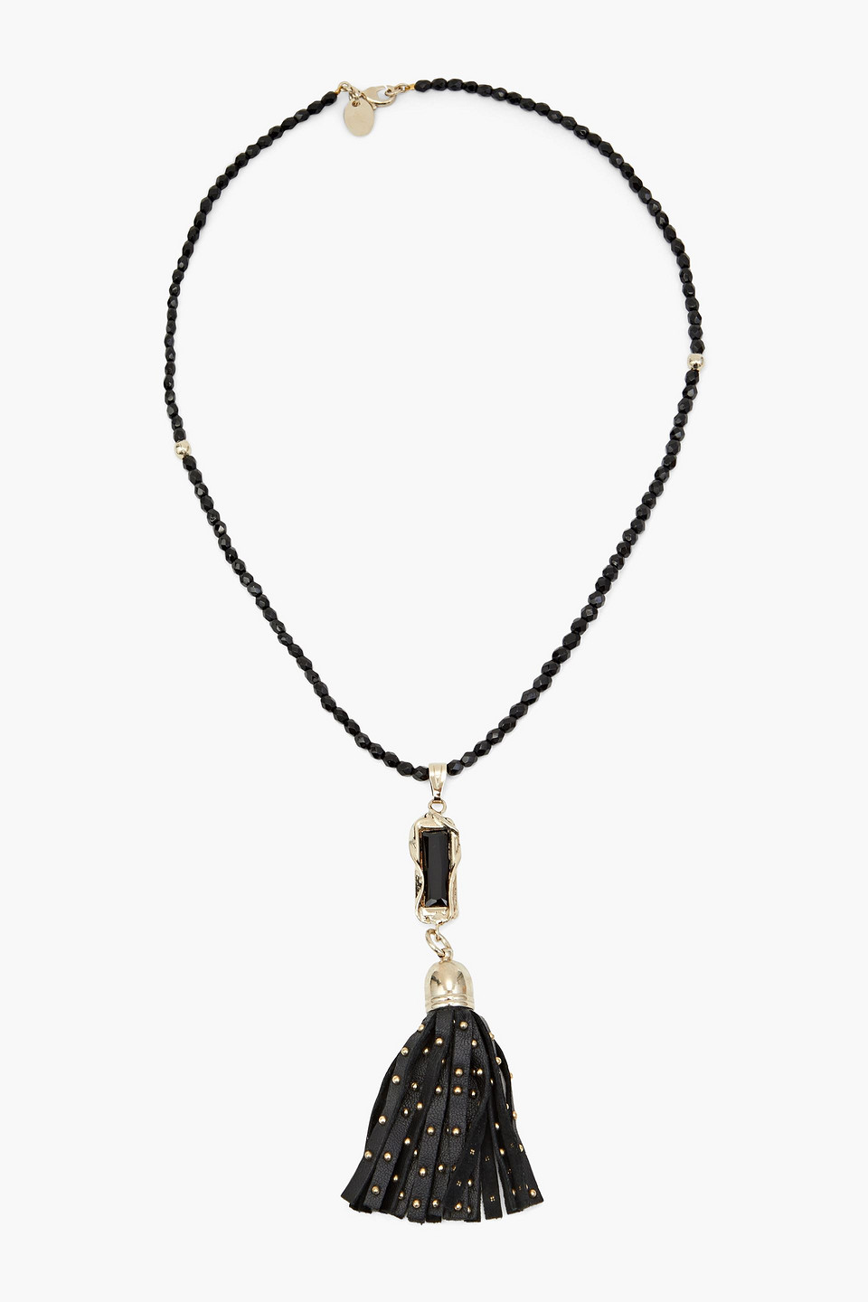 Redv Goldfarbene Kette Mit Leder Und Nieten
