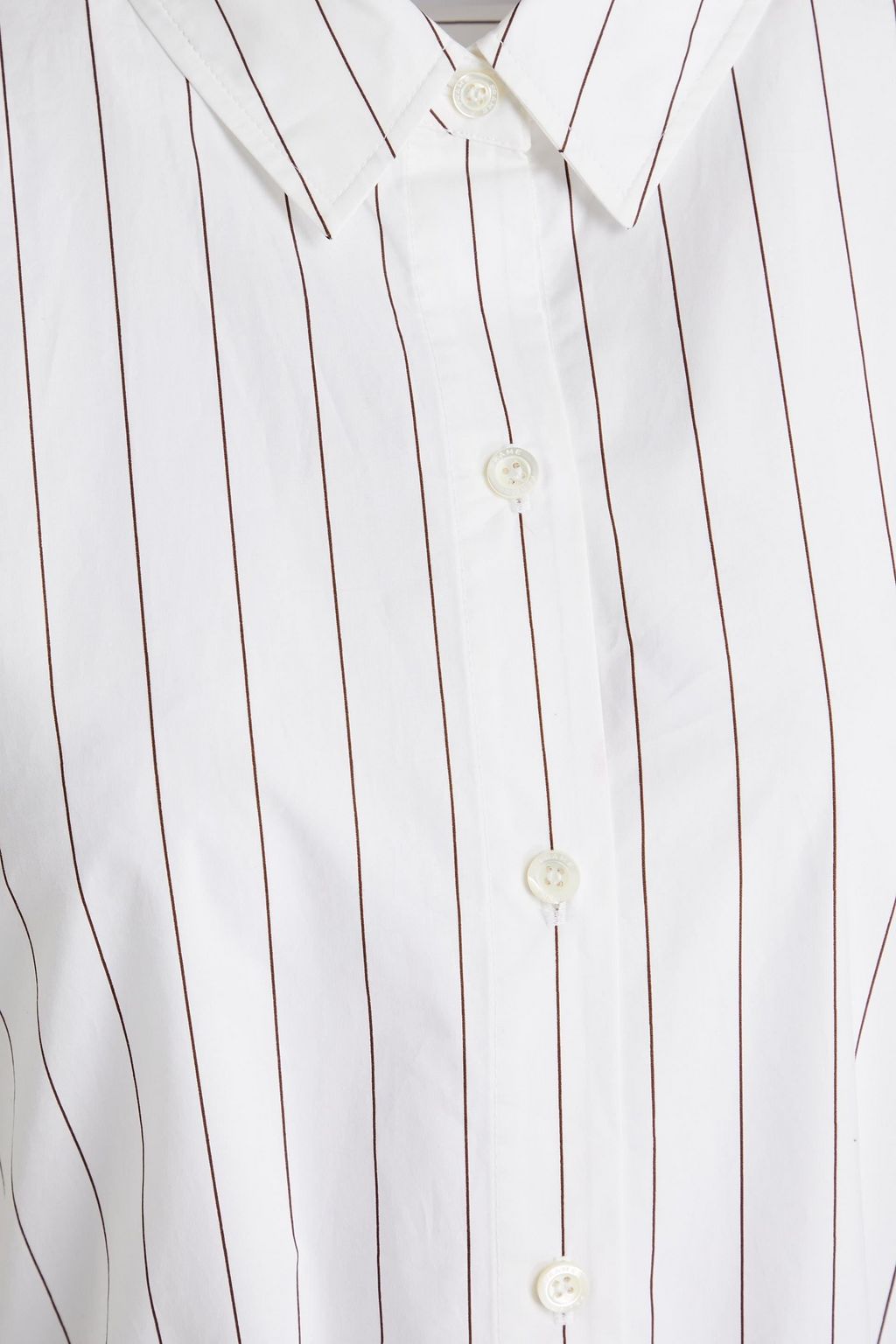 FRAME Striped cottonpoplin midi shirt dress THE