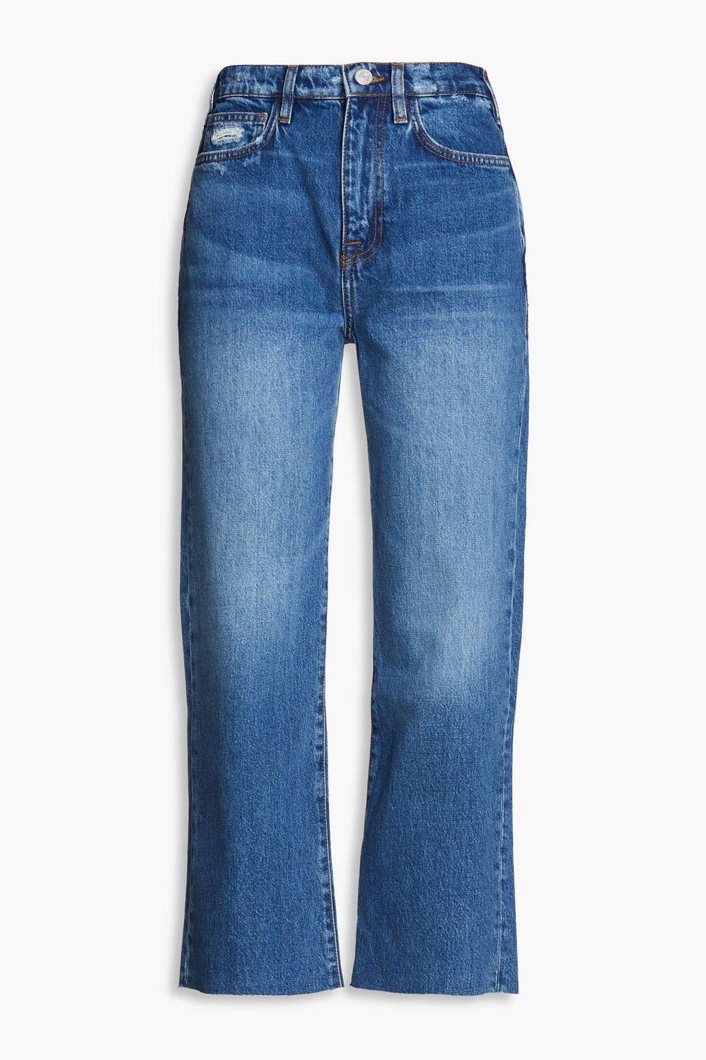 FRAME Le Jane cropped high-rise straight-leg jeans | THE OUTNET