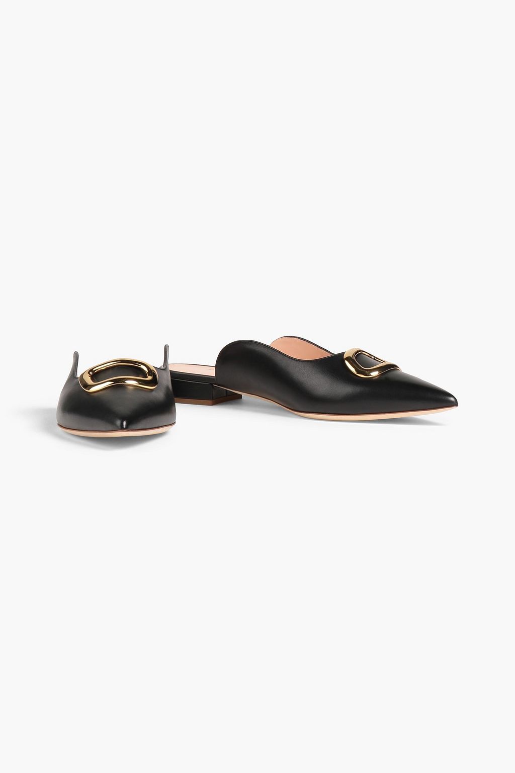 RUPERT SANDERSON Silverling embellished leather slides