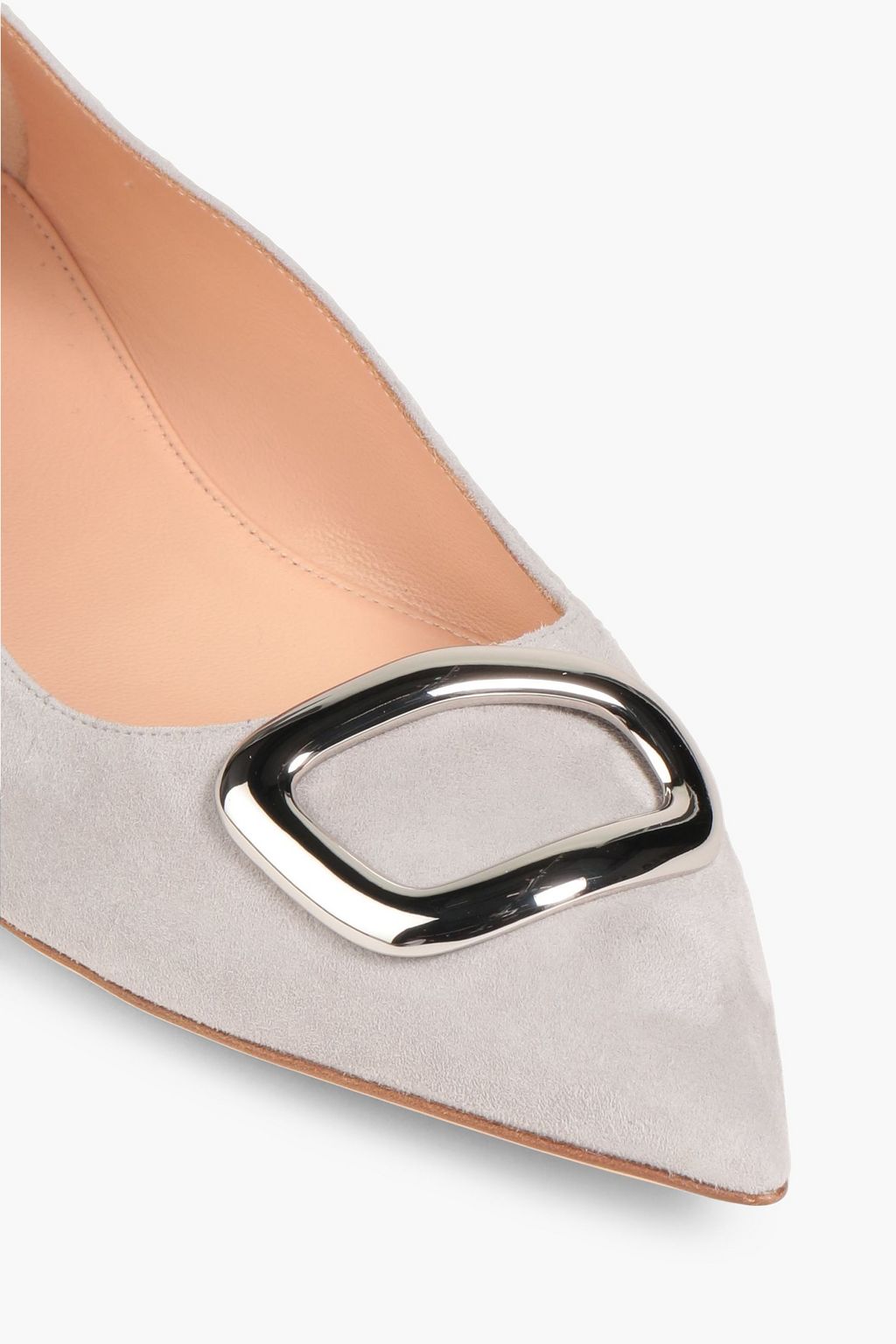 RUPERT SANDERSON Age embellished suede point-toe flats