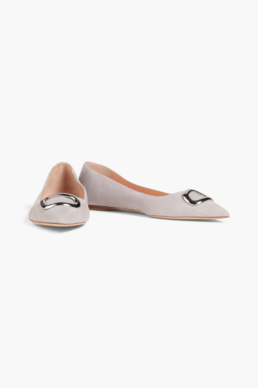 RUPERT SANDERSON Age embellished suede point-toe flats
