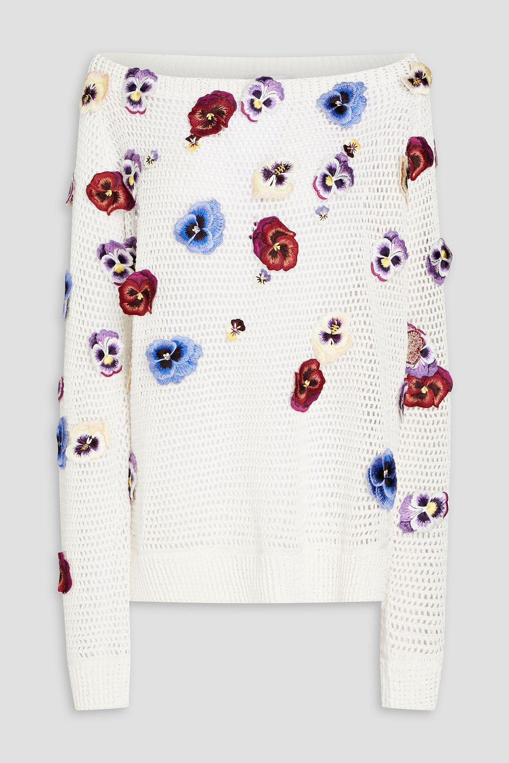 Off the sales shoulder cotton sweater