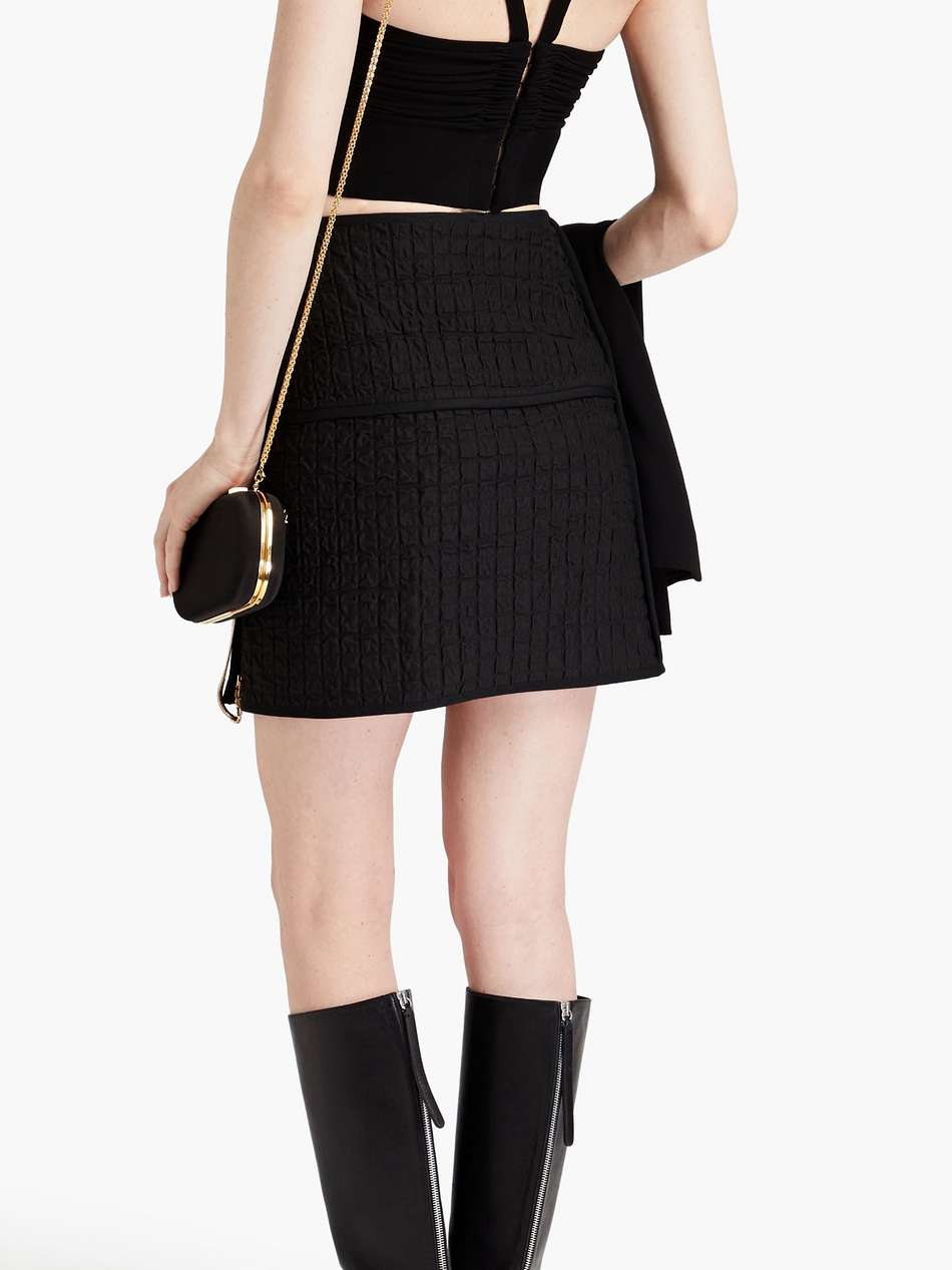 supertech-superchic embellished jacquard-knit mini skirt