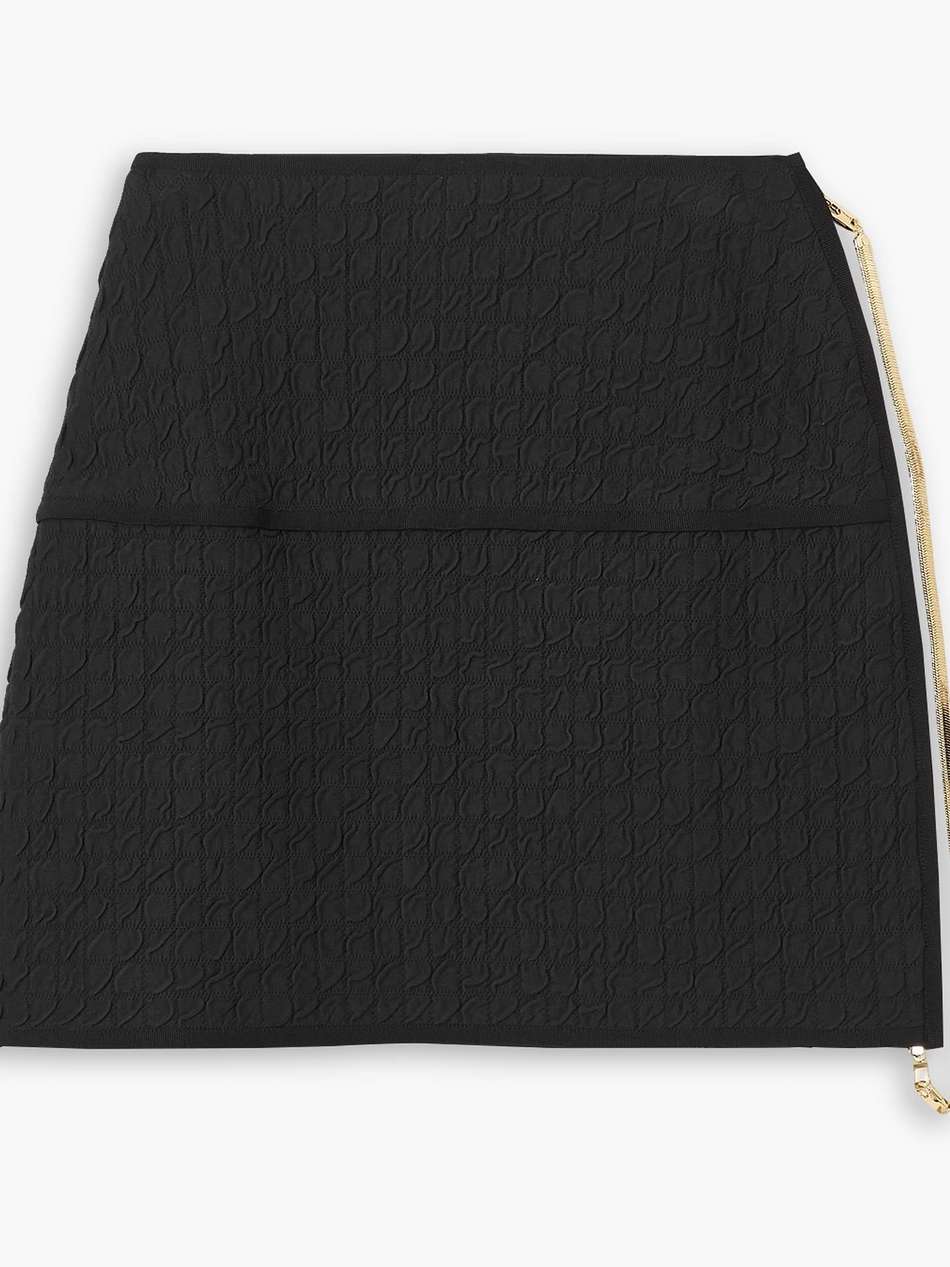 supertech-superchic embellished jacquard-knit mini skirt