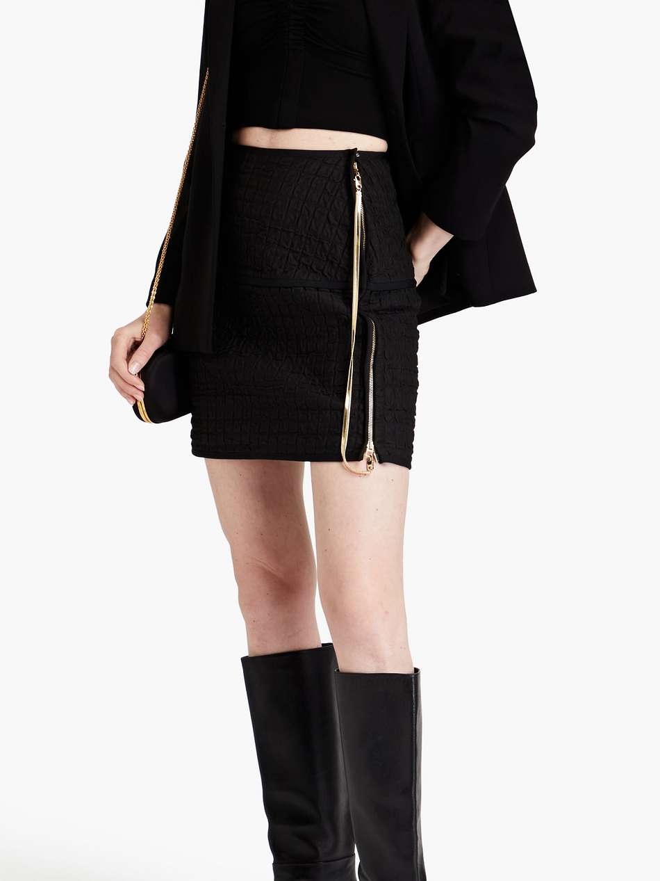 supertech-superchic embellished jacquard-knit mini skirt