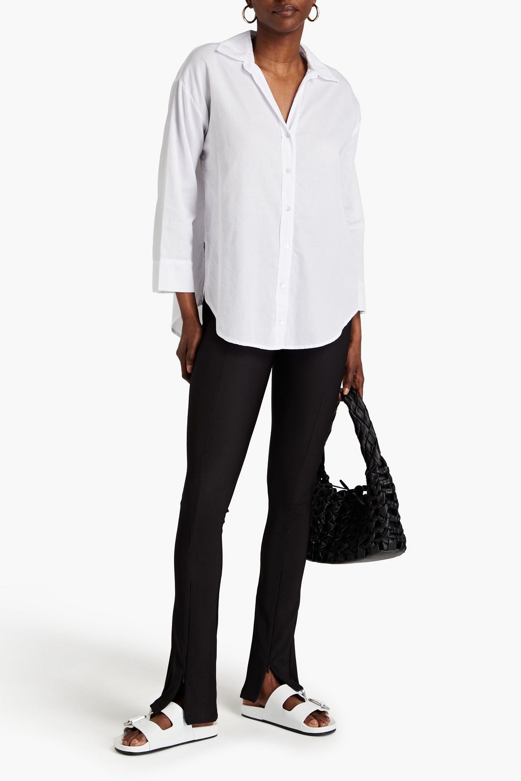 ENZA COSTA Cotton-poplin shirt