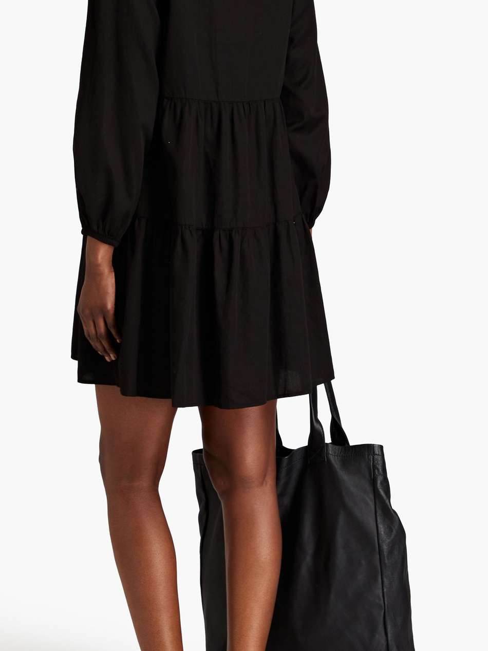 tiered cotton-poplin mini dress