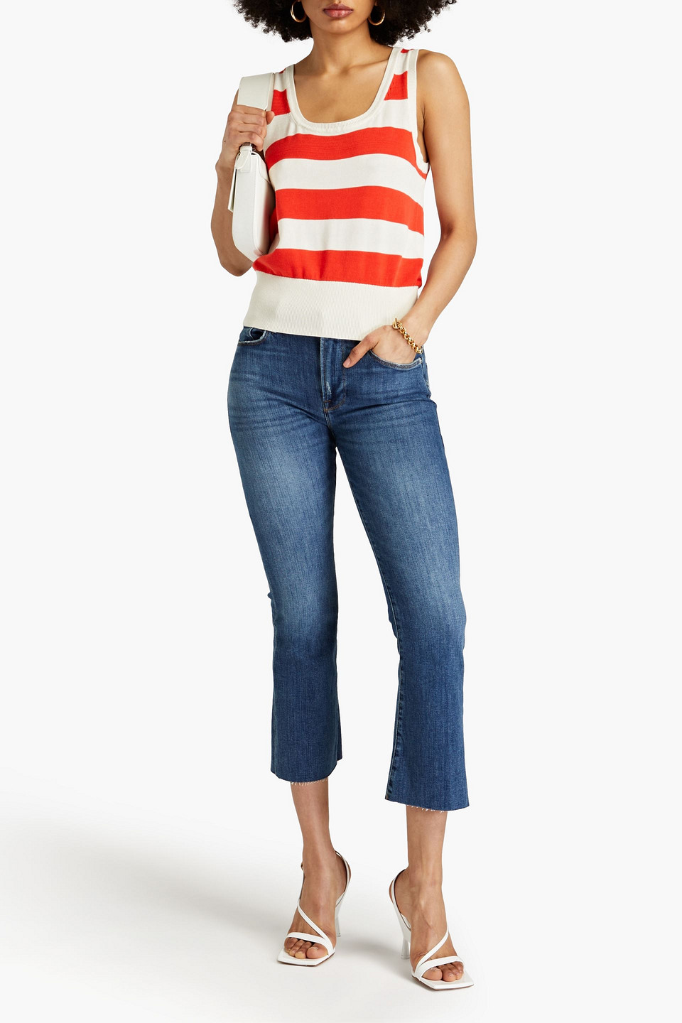 FRAME LE CROP MINI BOOT MID-RISE BOOTCUT JEANS 3074457345636653167