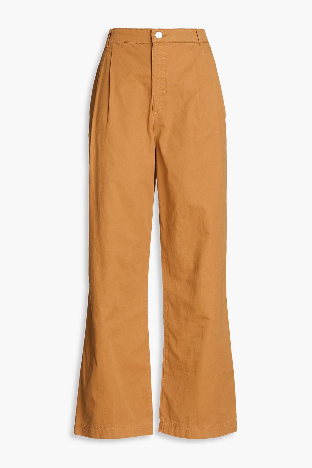 Twill Wide-Leg Khakis