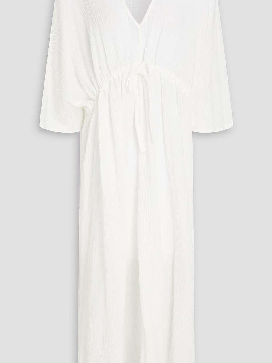 cotton-seersucker kaftan