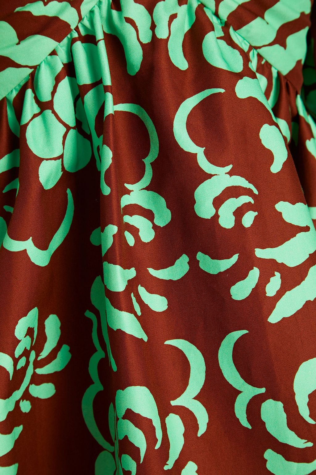 VALENTINO GARAVANI Off-the-shoulder printed cotton mini dress
