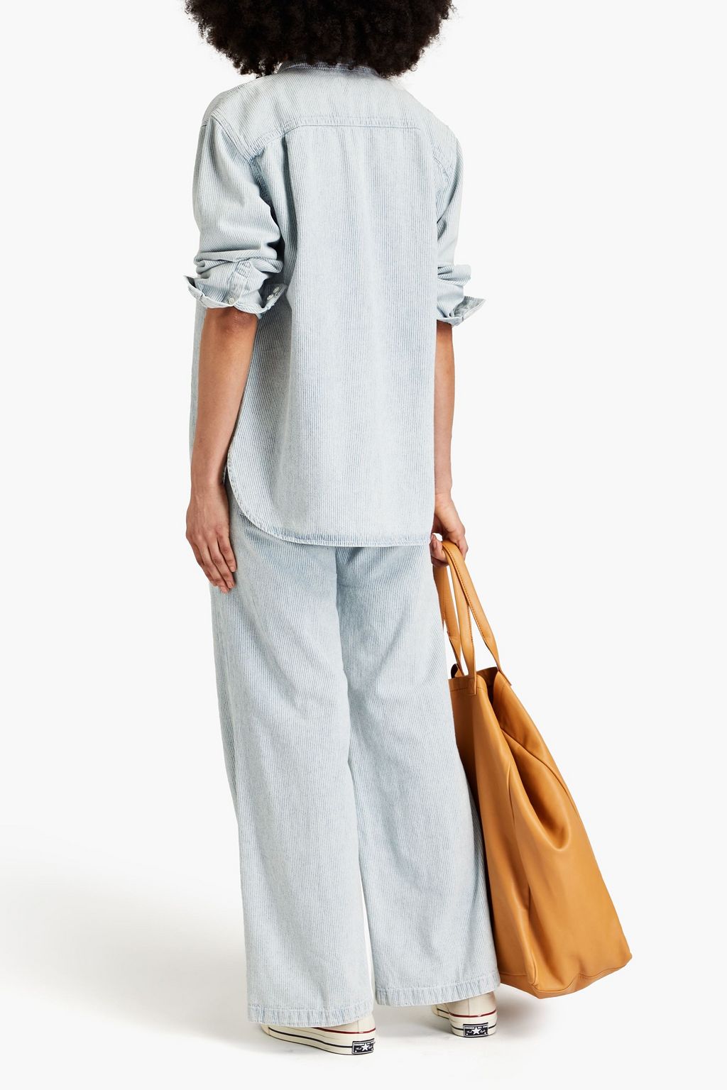 FRAME Beach striped denim shirt