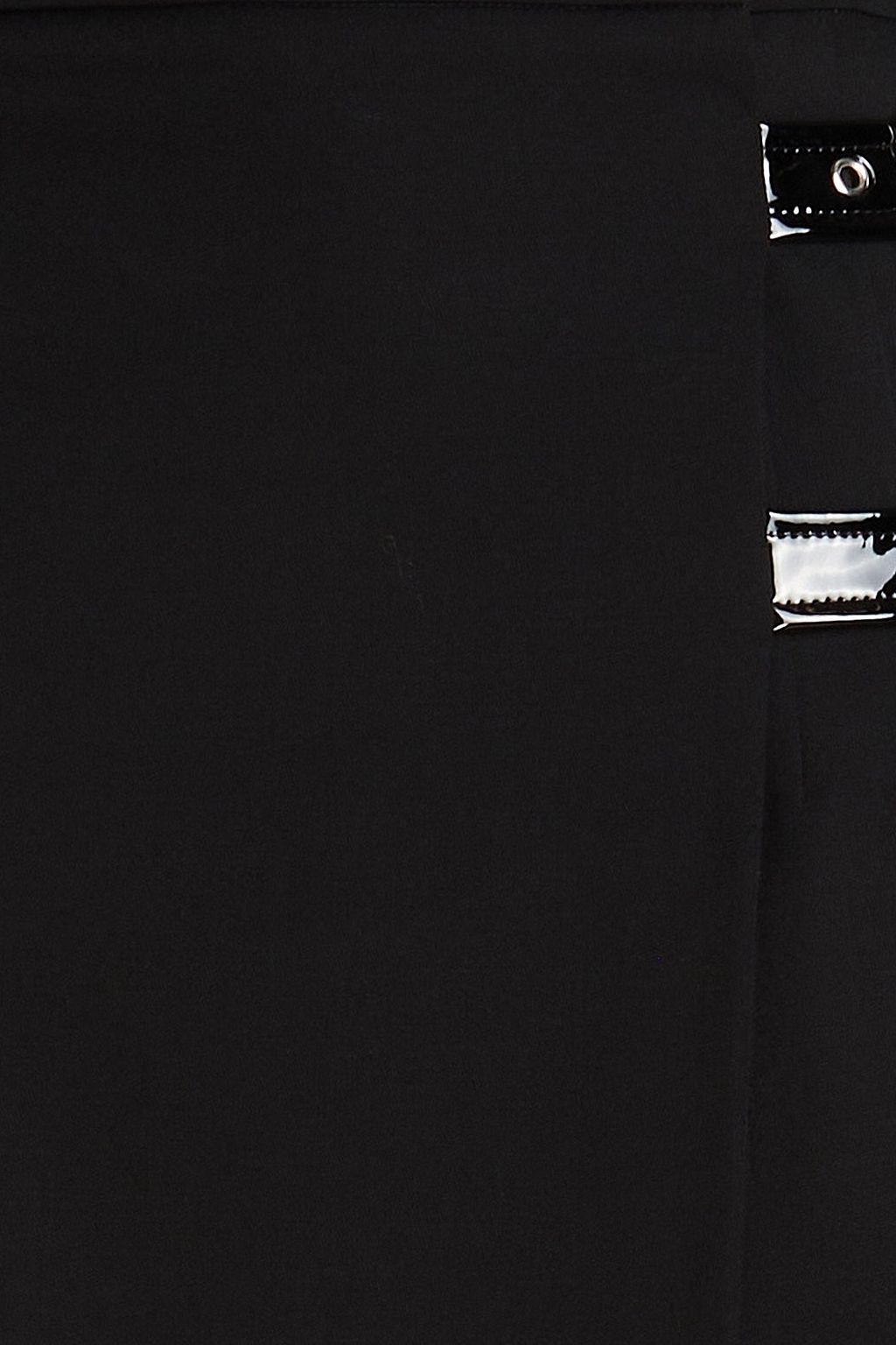 MOSCHINO Pleated grain de poudre wool mini wrap skirt
