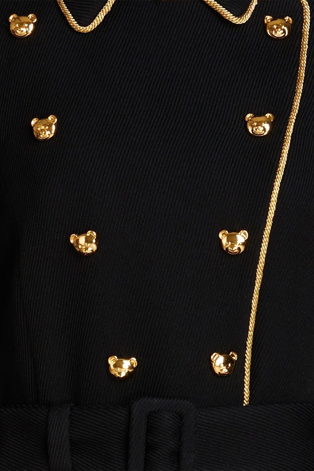 MOSCHINO Mantel aus Twill aus einer Woll-Baumwollmischung mit Gürtel