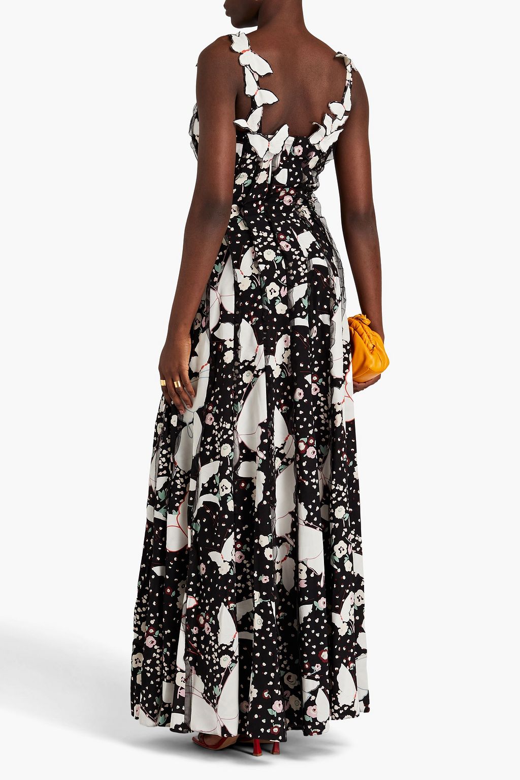 VALENTINO GARAVANI Ruffled printed silk-blend chiffon maxi dress