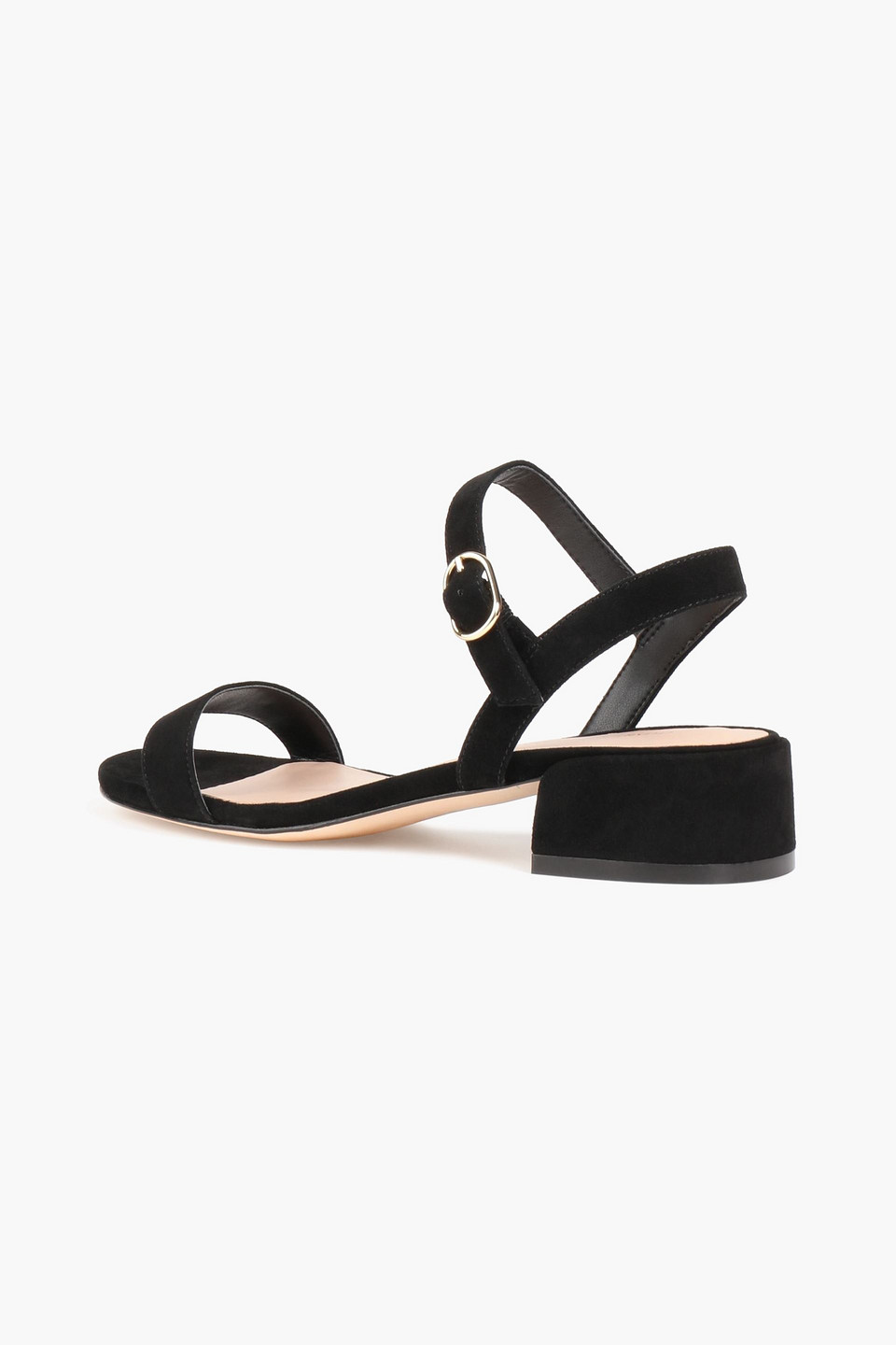 Stuart Weitzman Dancer 35 Suede Sandals In Black