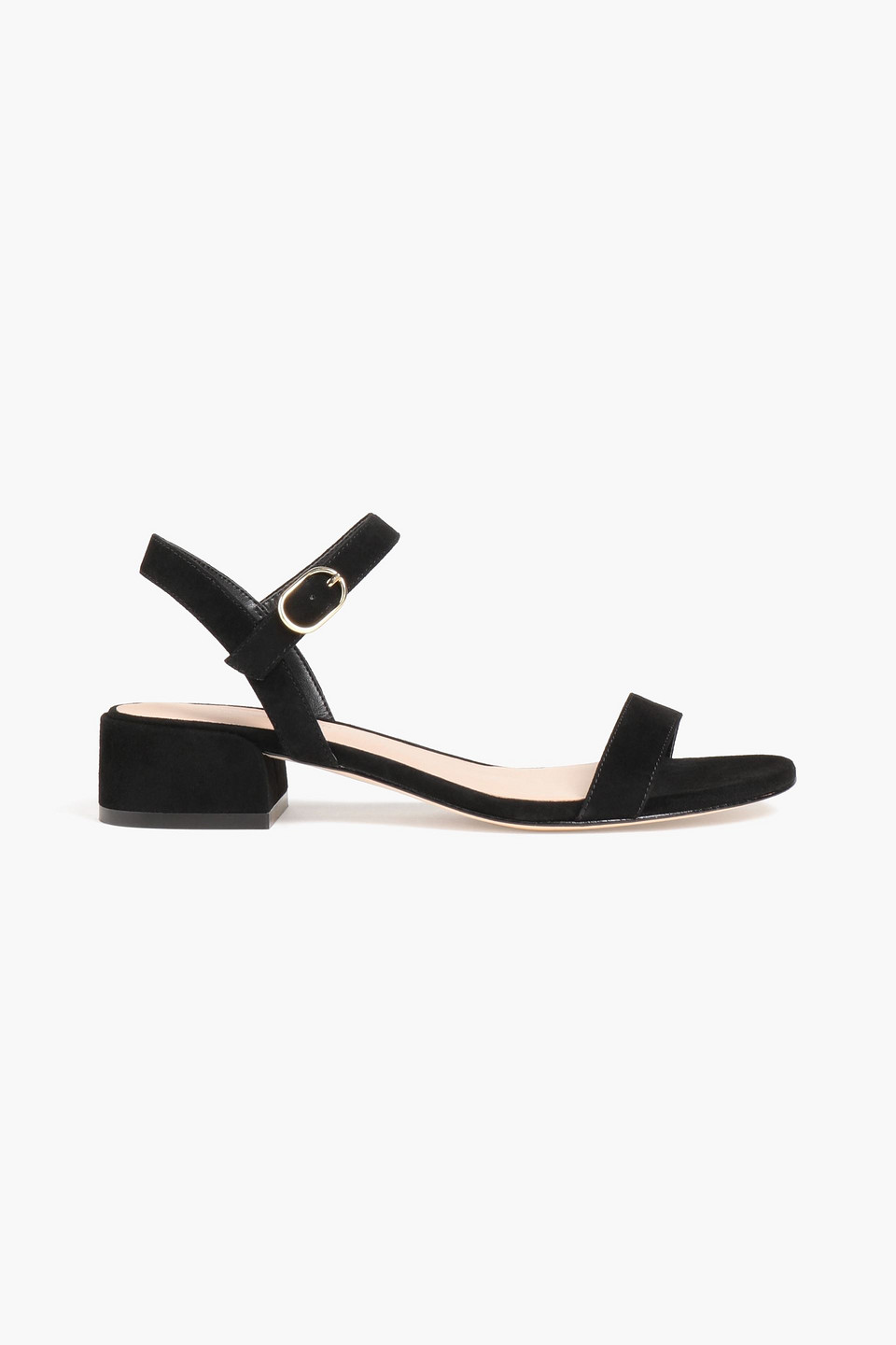 Stuart Weitzman Dancer 35 Suede Sandals In Black