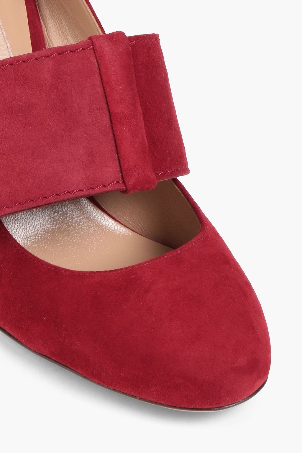 VALENTINO GARAVANI Bow-detailed suede pumps