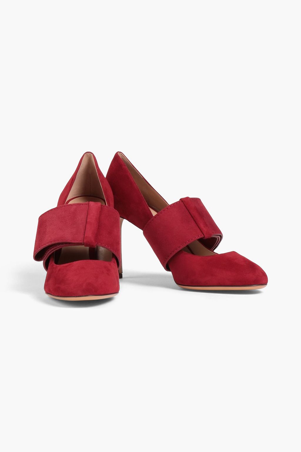 VALENTINO GARAVANI Bow-detailed suede pumps