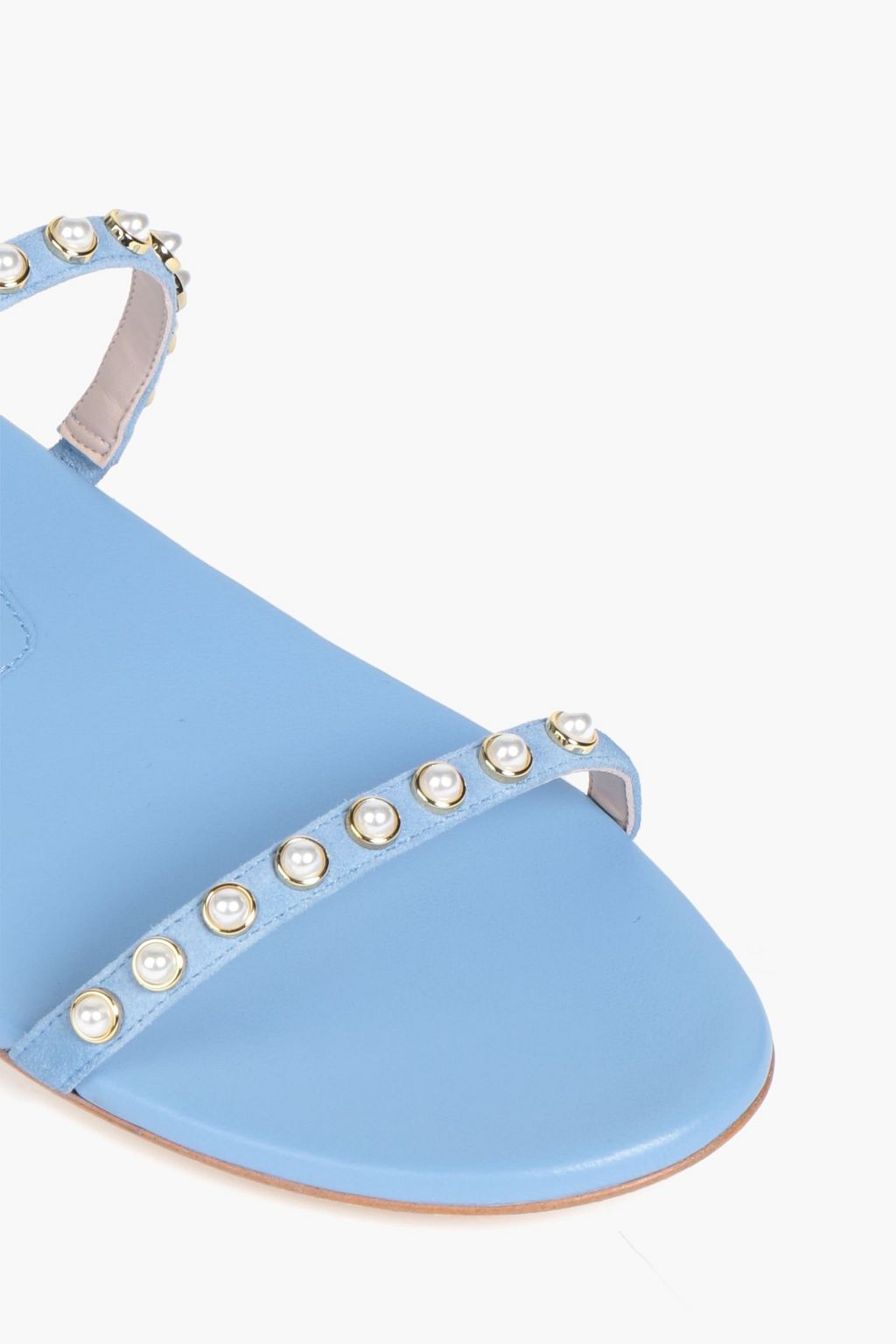 STUART WEITZMAN صندل «أميلييز» من الجلد السويدي مزين بزخارف