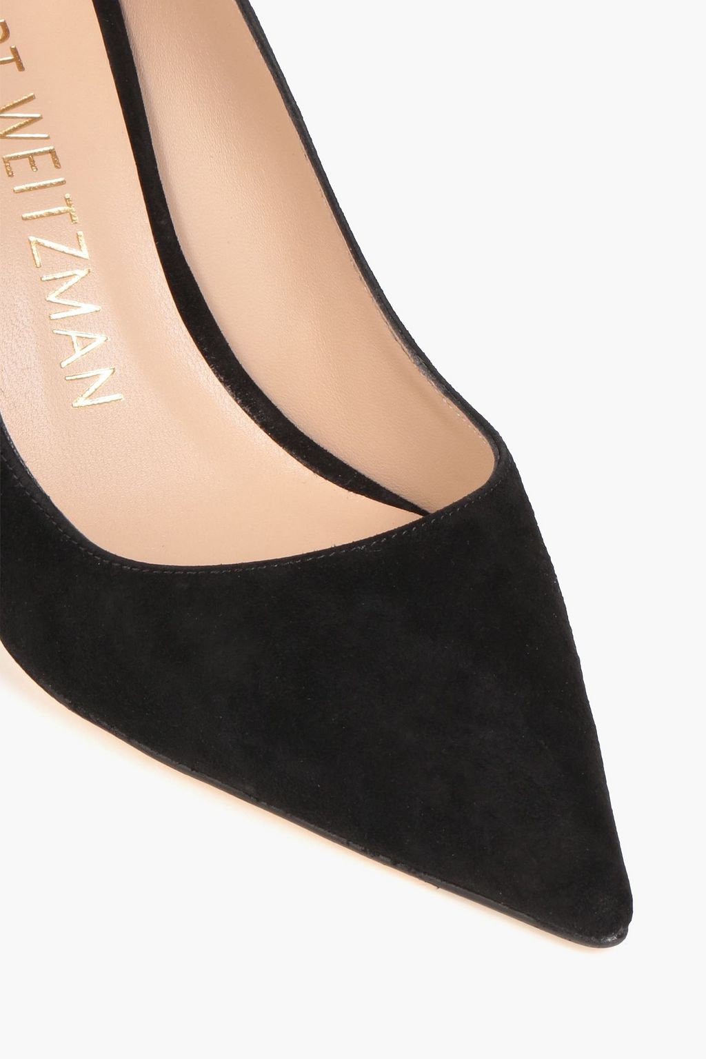 STUART WEITZMAN Stuart 85 scalloped suede pumps