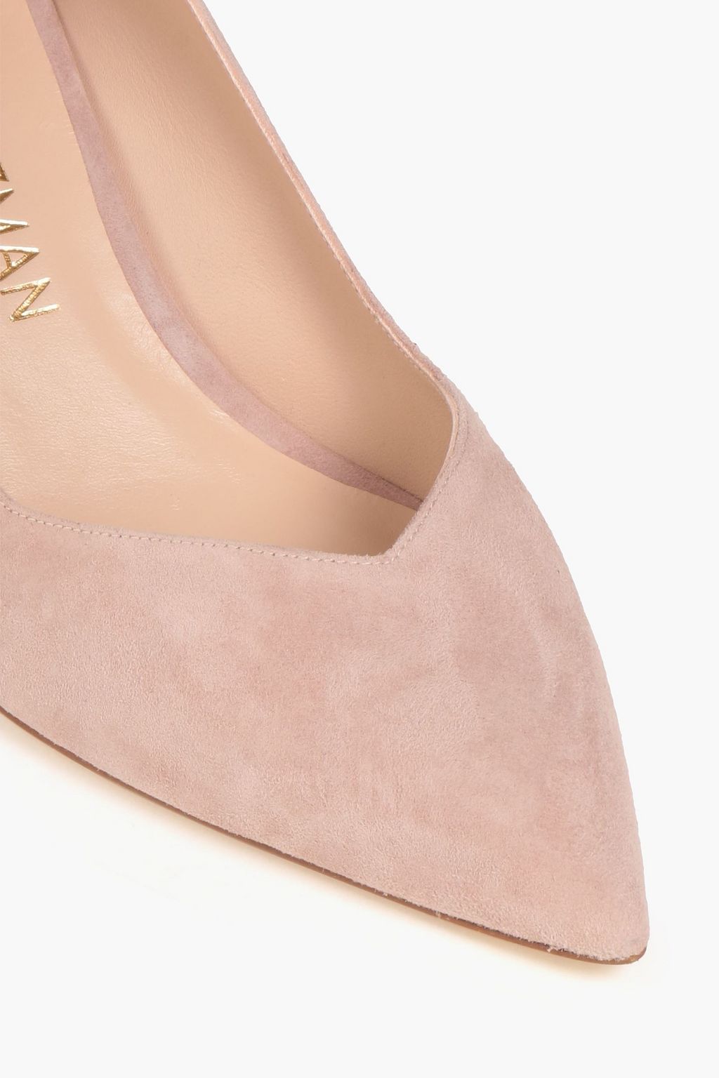 STUART WEITZMAN حذاء «آني» بكعب عالٍ مقاس 70 من الجلد السويدي