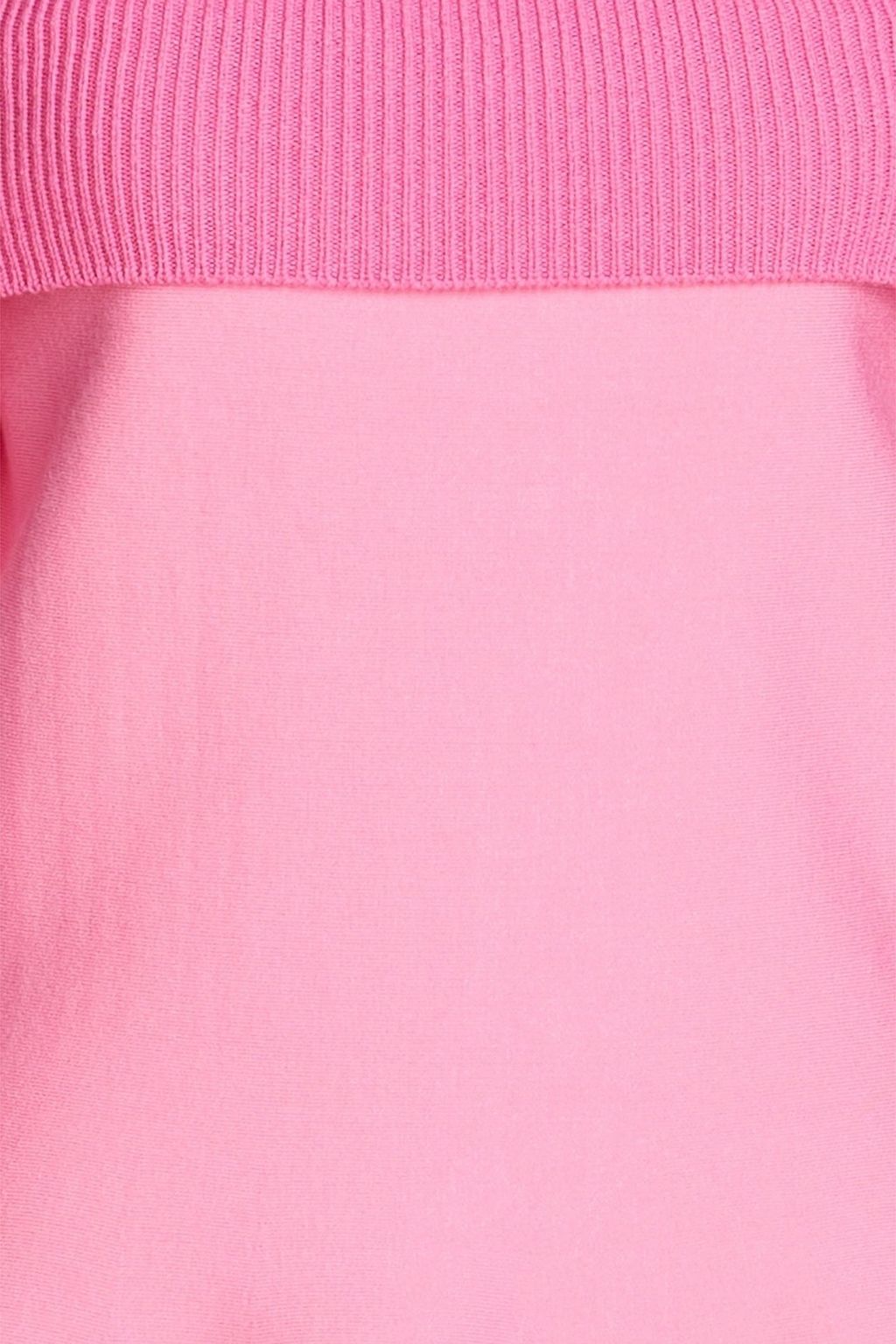 OSCAR DE LA RENTA Off-the-shoulder stretch-knit mini dress