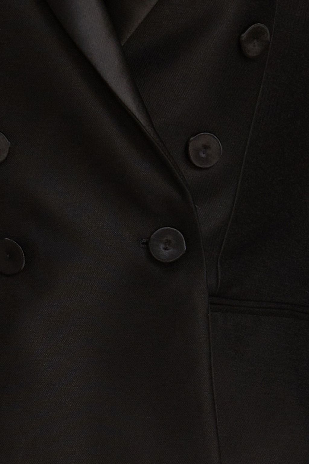 PHILOSOPHY DI LORENZO SERAFINI Double-breasted satin-trimmed twill blazer