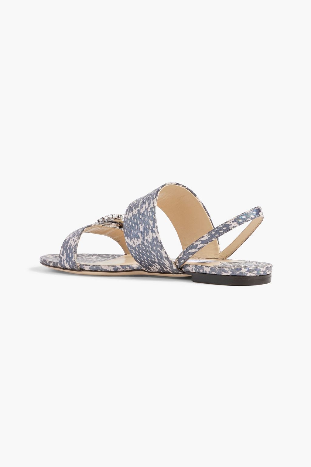 JIMMY CHOO Saphera iridescent elaphe slingback sandals