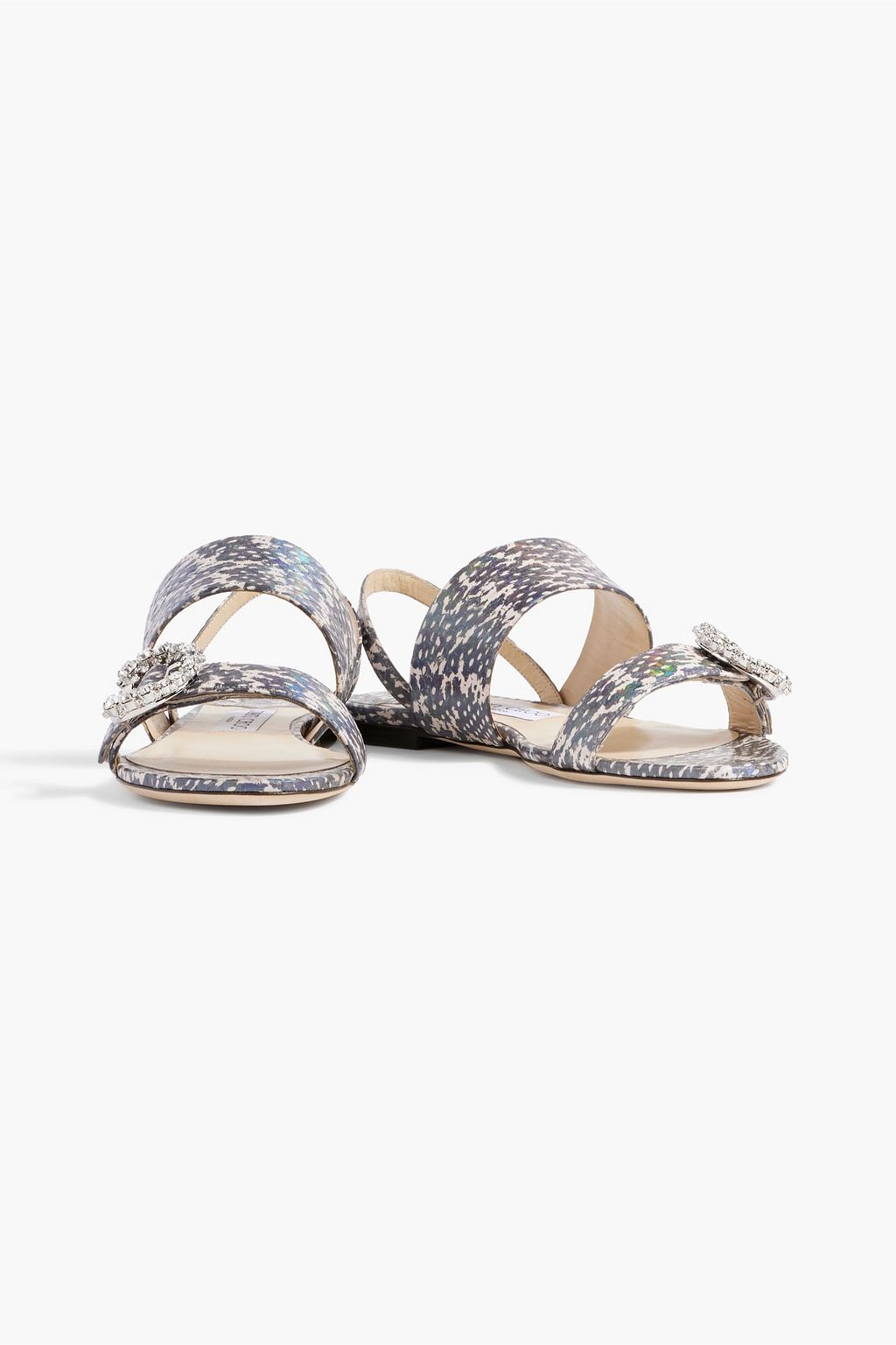 JIMMY CHOO Saphera iridescent elaphe slingback sandals