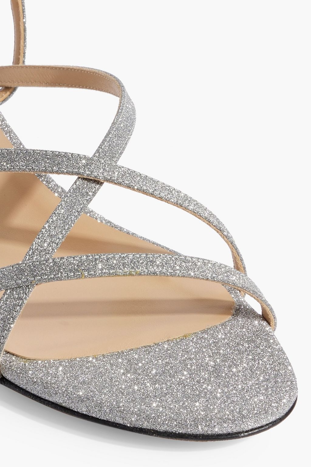 SERGIO ROSSI Bon Ton 10 glittered leather sandals
