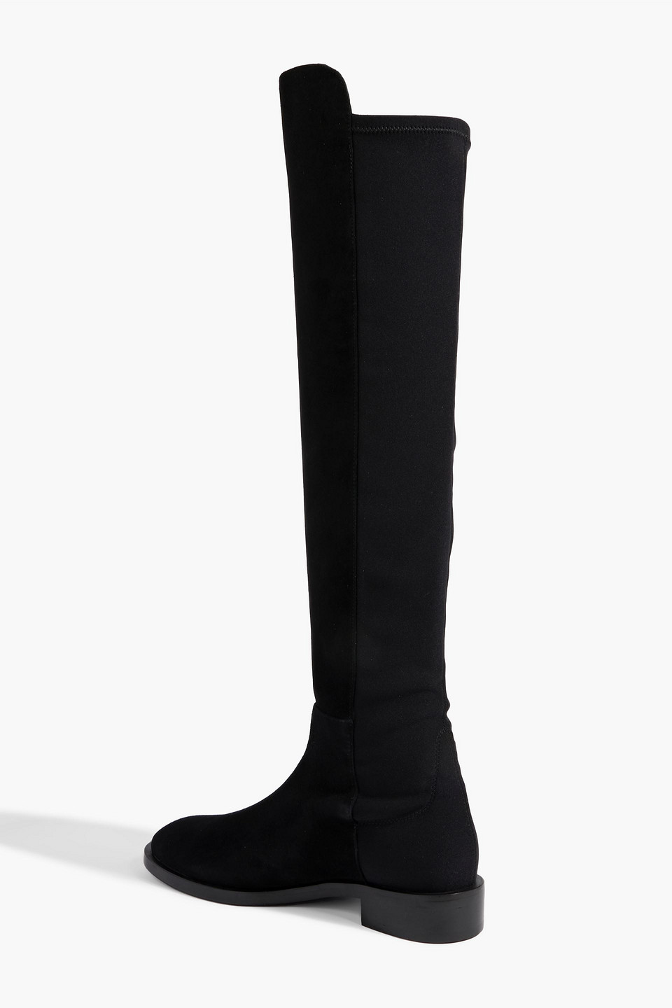 Stuart Weitzman Keelan Neoprene And Suede Over-the-knee Boots In Black