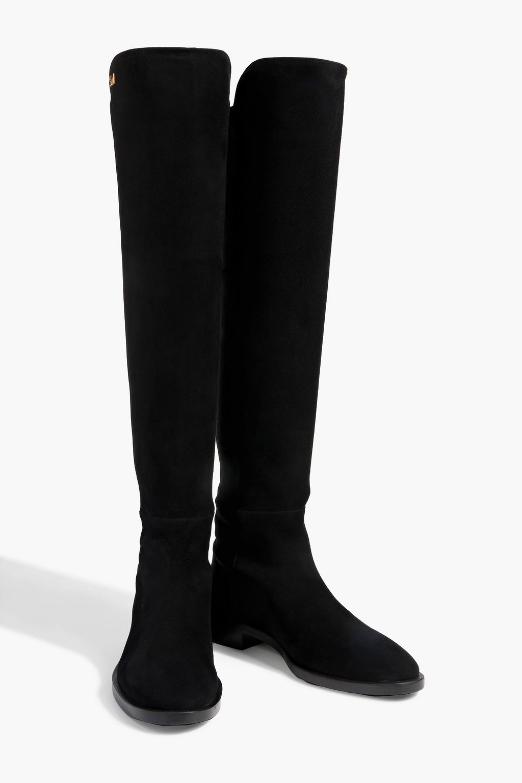 STUART WEITZMAN Keelan microstretch and suede over-the-knee boots