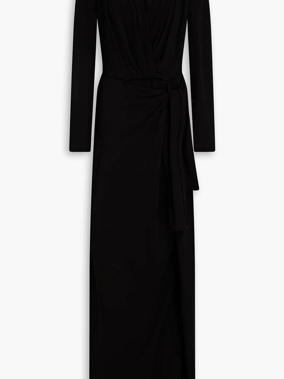 draped crepe wide-leg  jumpsuit