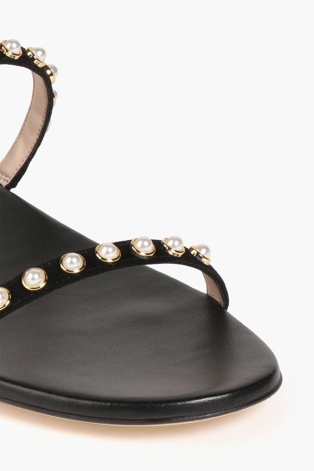 STUART WEITZMAN Ameliese Sandalen aus Veloursleder mit Verzierung