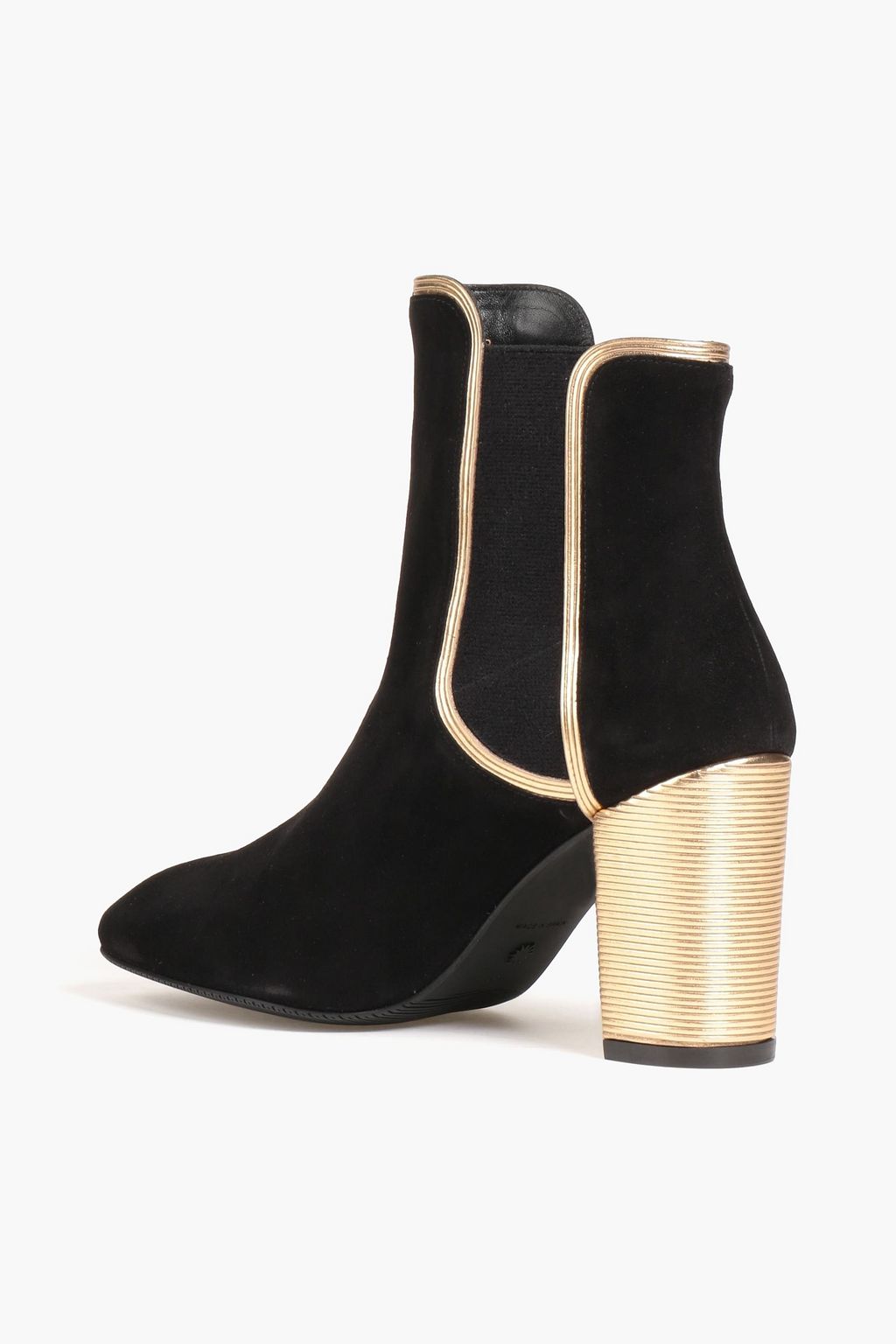 STUART WEITZMAN حذاء بوت بطول الكاحل «كاثارين» من الجلد السويدي بكعب مقاس 80