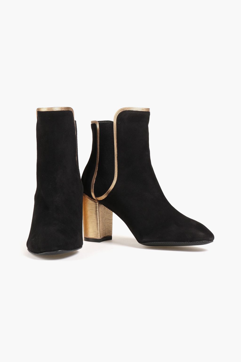 STUART WEITZMAN حذاء بوت بطول الكاحل «كاثارين» من الجلد السويدي بكعب مقاس 80