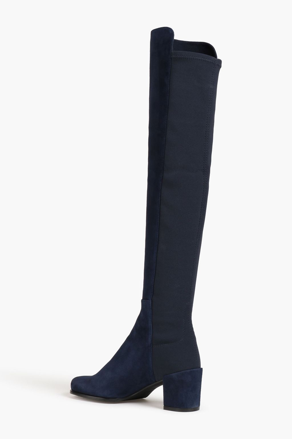 STUART WEITZMAN City microstretch and suede over-the-knee boots