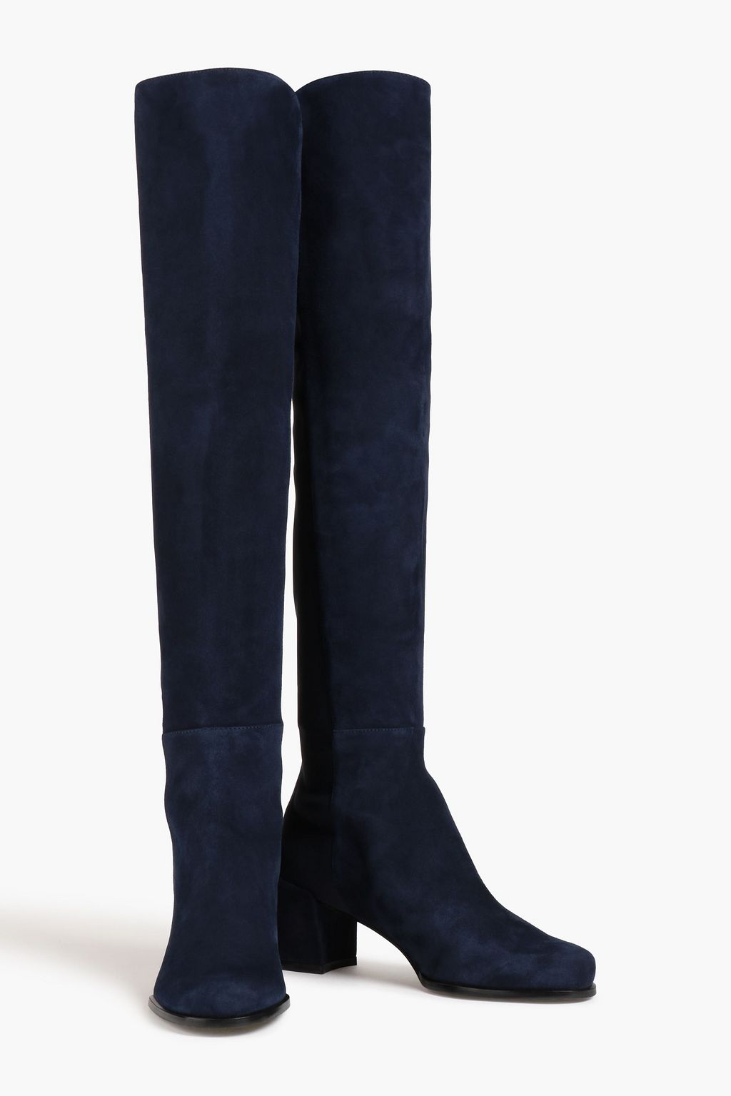 STUART WEITZMAN City microstretch and suede over-the-knee boots