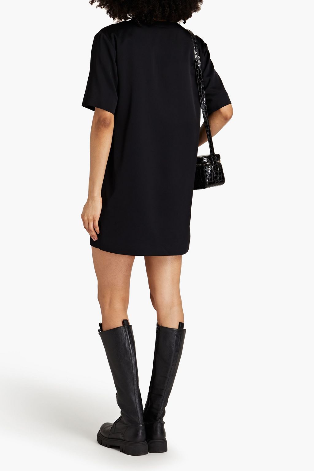 MOSCHINO Embroidered cady mini dress