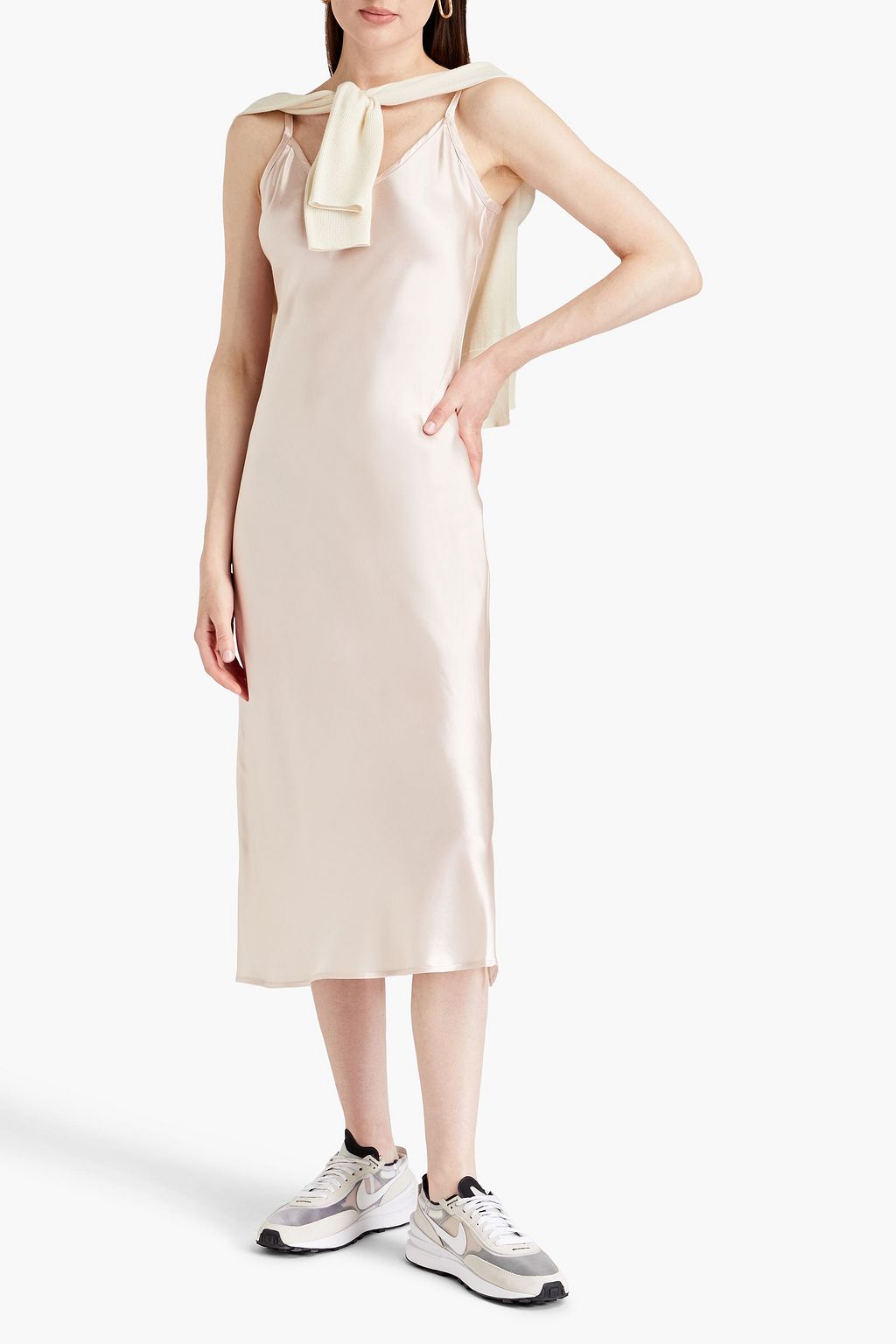 ENZA COSTA Satin midi slip dress