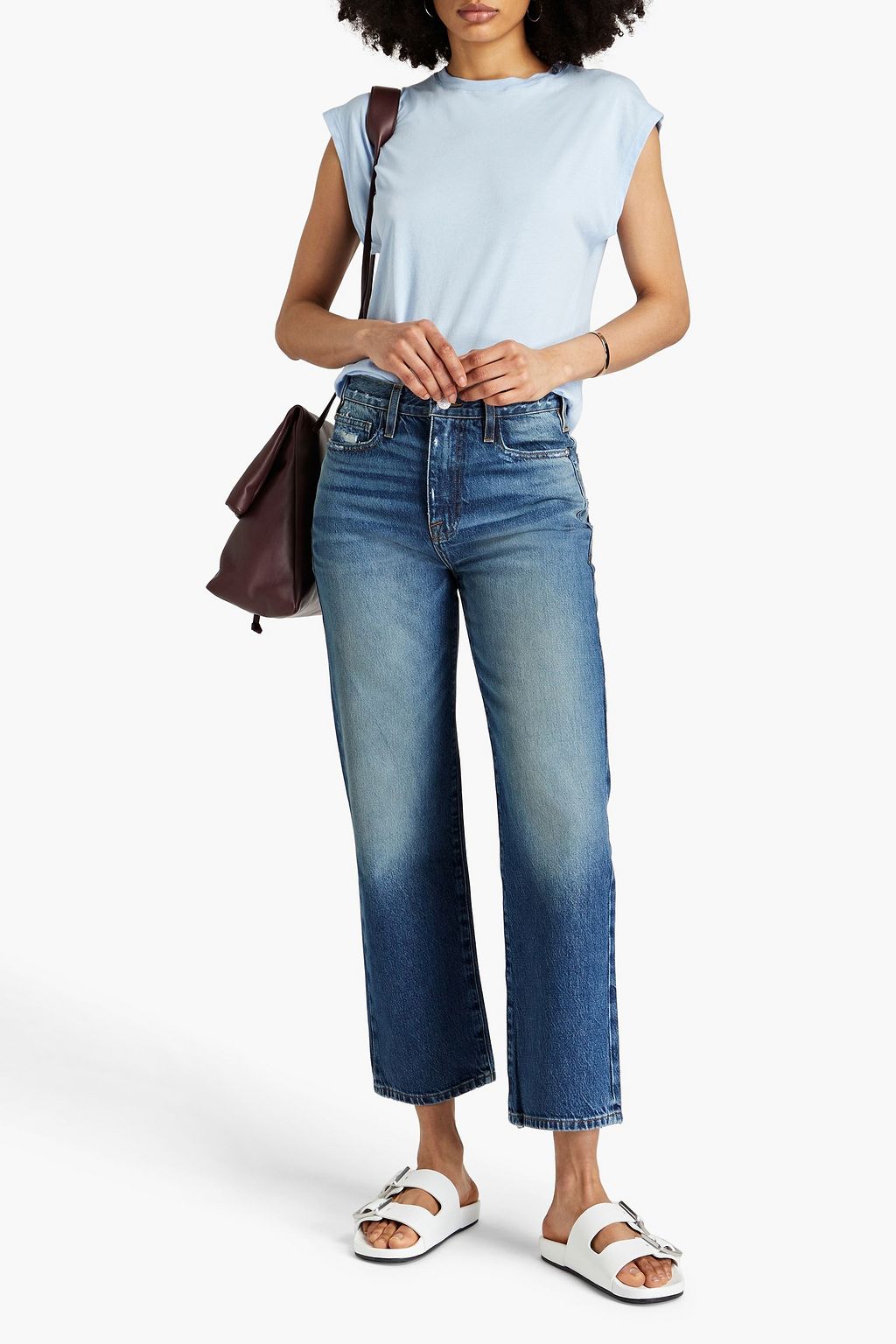 FRAME Le Jane Crop high-rise straight-leg jeans