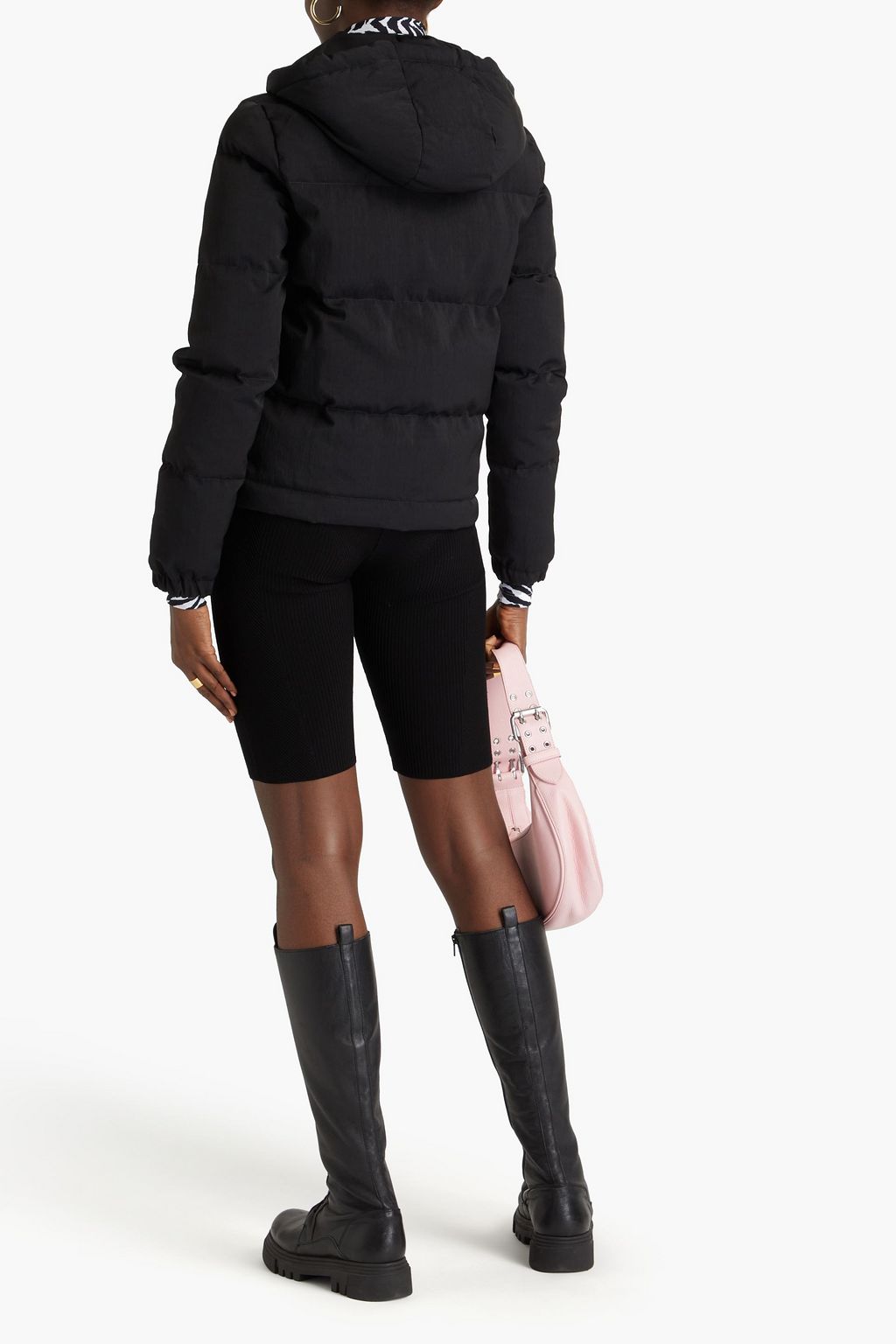 MOSCHINO Quilted shell hooded jacket