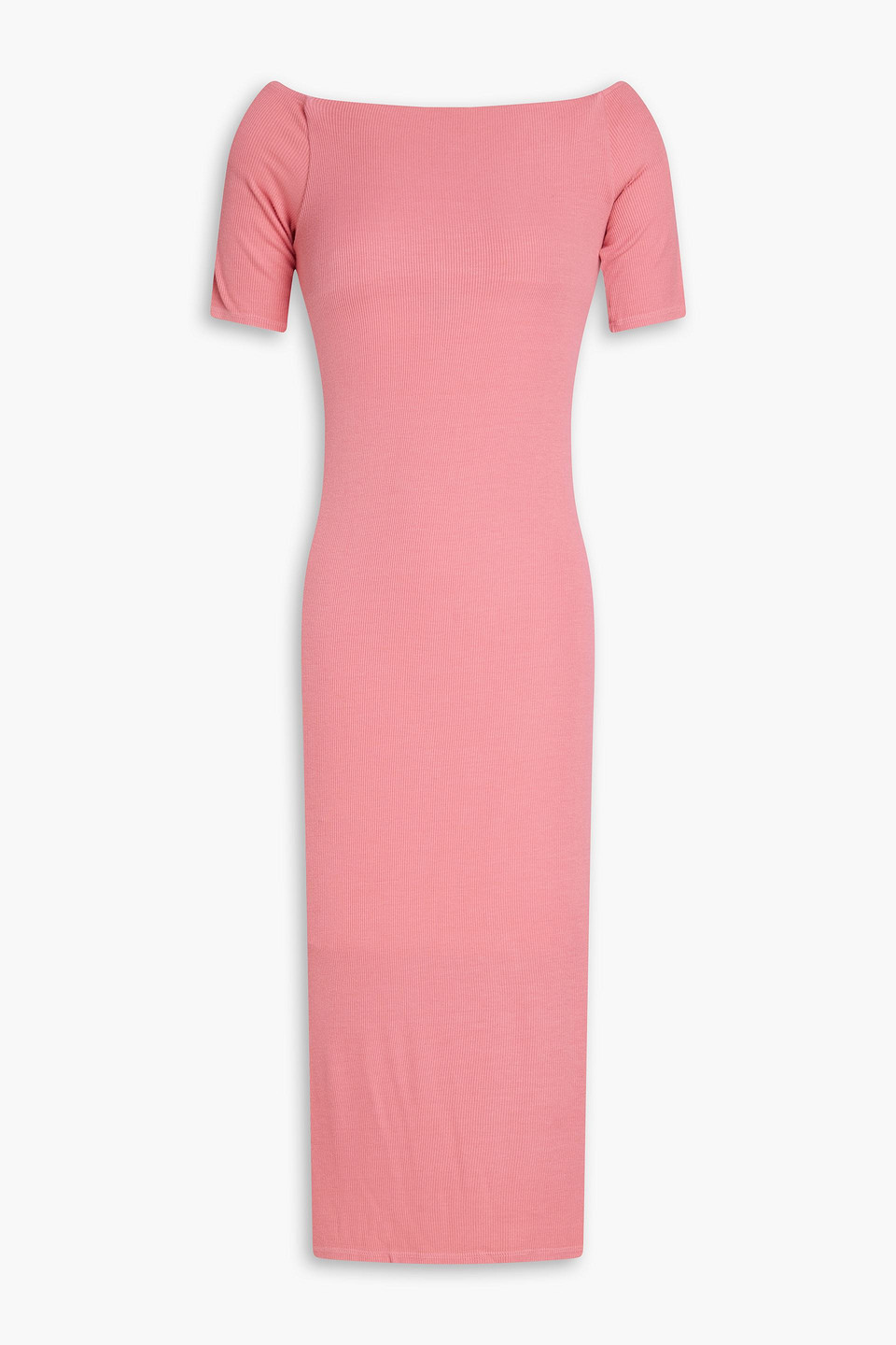 ENZA COSTA OFF-THE-SHOULDER RIBBED JERSEY MIDI DRESS 3074457345636675677