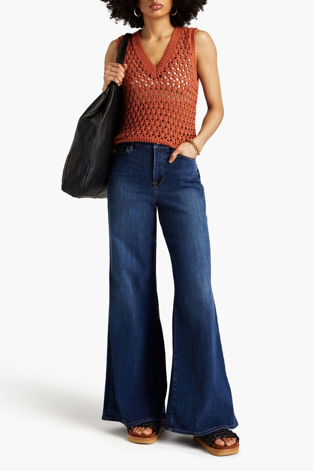 FRAME Le Palazzo high-rise wide-leg jeans