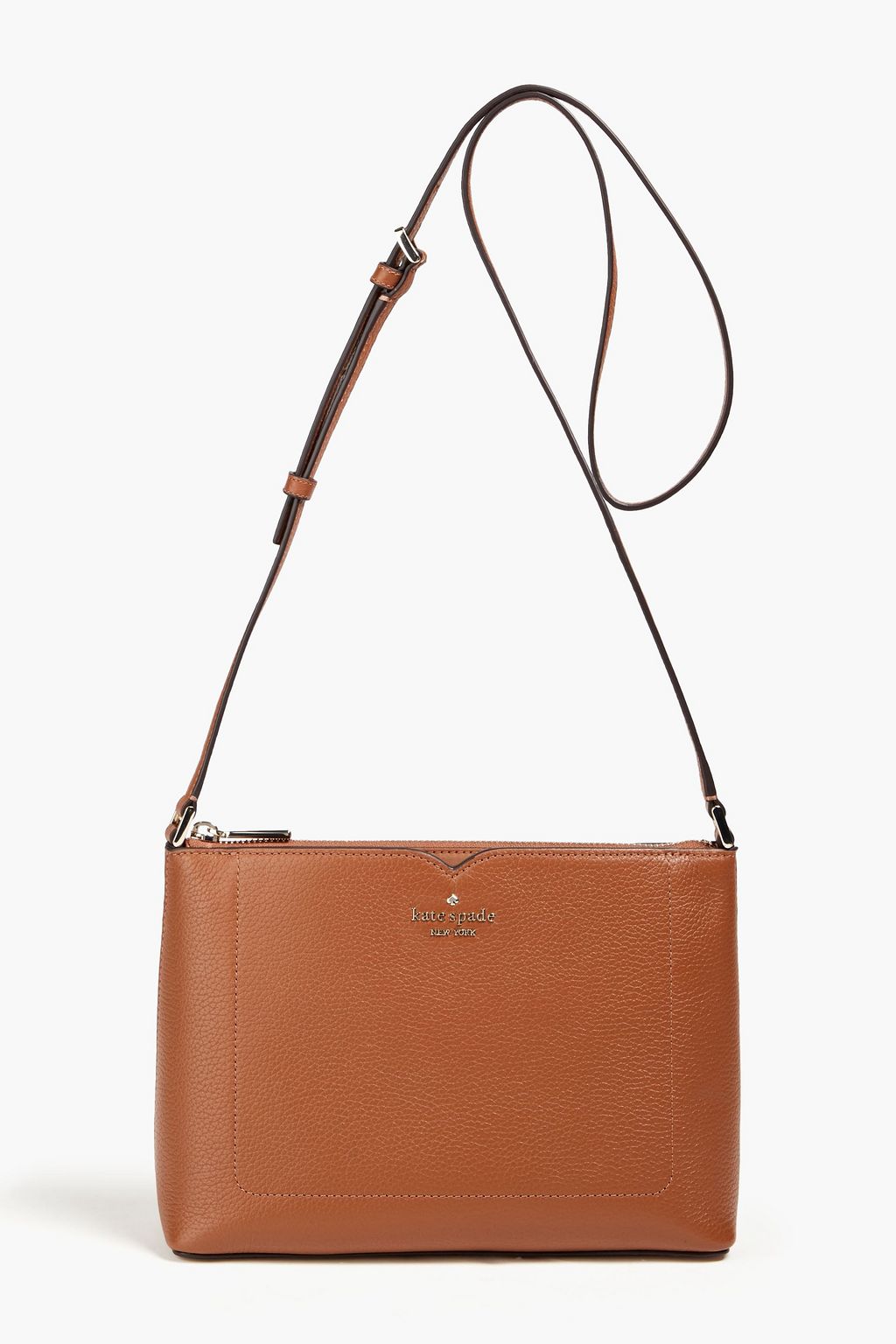 Kate Spade Jackson Top Zip Leather Crossbody Bag in Brown