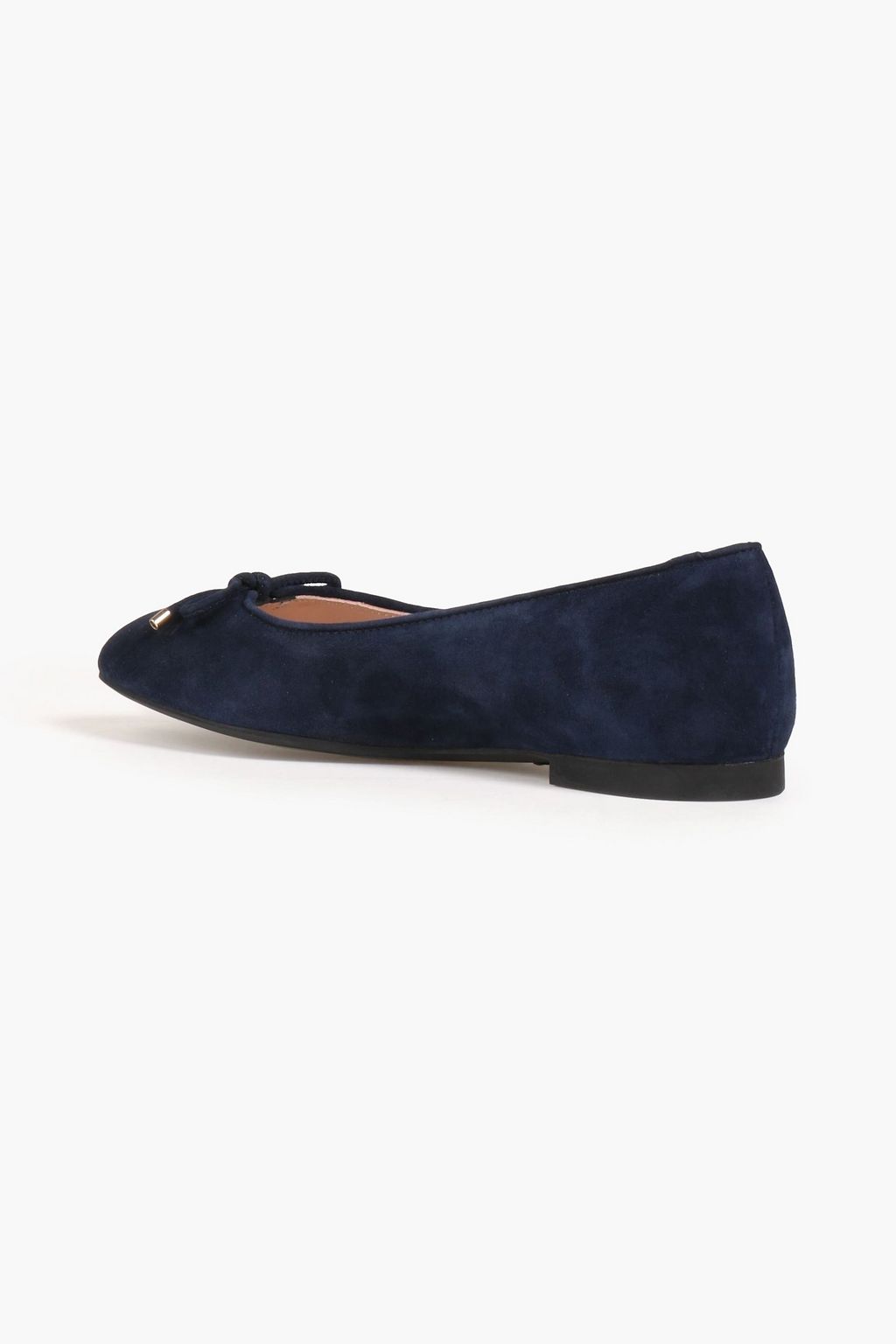 STUART WEITZMAN Gabby bow-detailed suede ballet flats