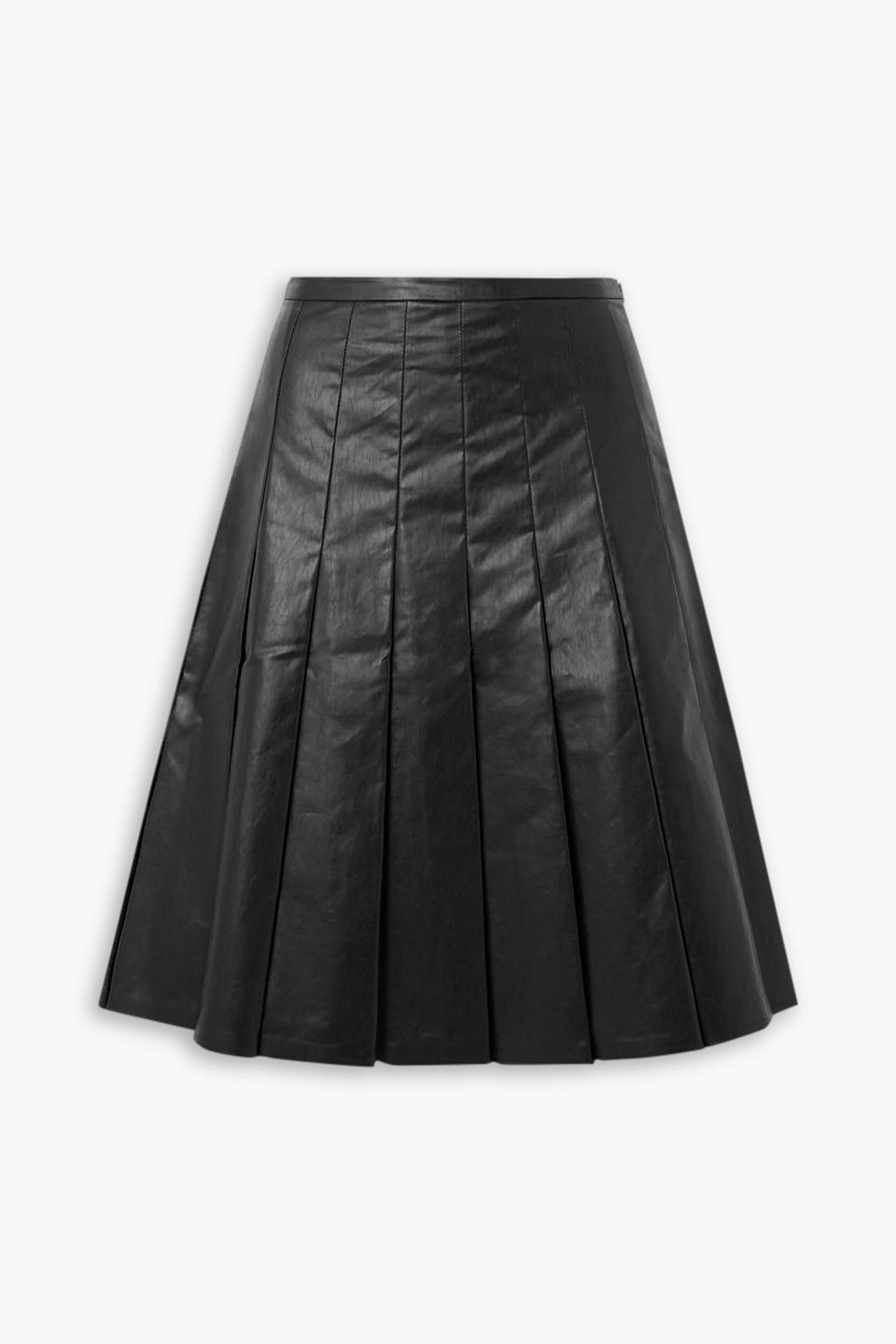 Kassl Editions Black Coated Midi Skirt In 0001 Black
