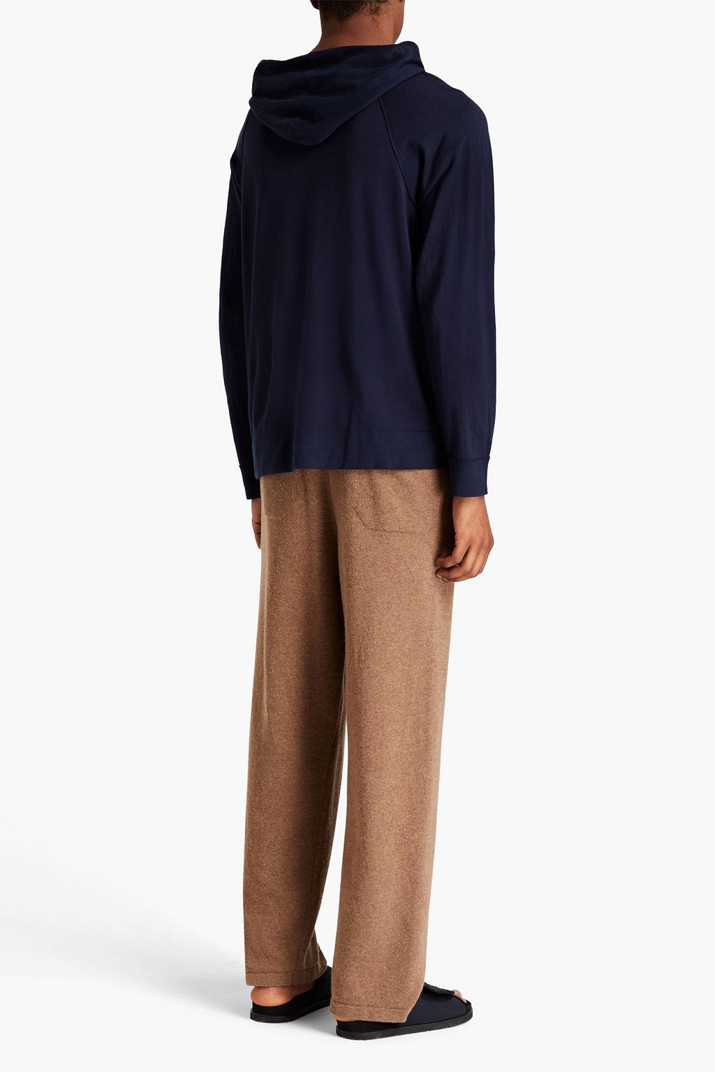 JAMES PERSE Linen-blend zip-up hoodie